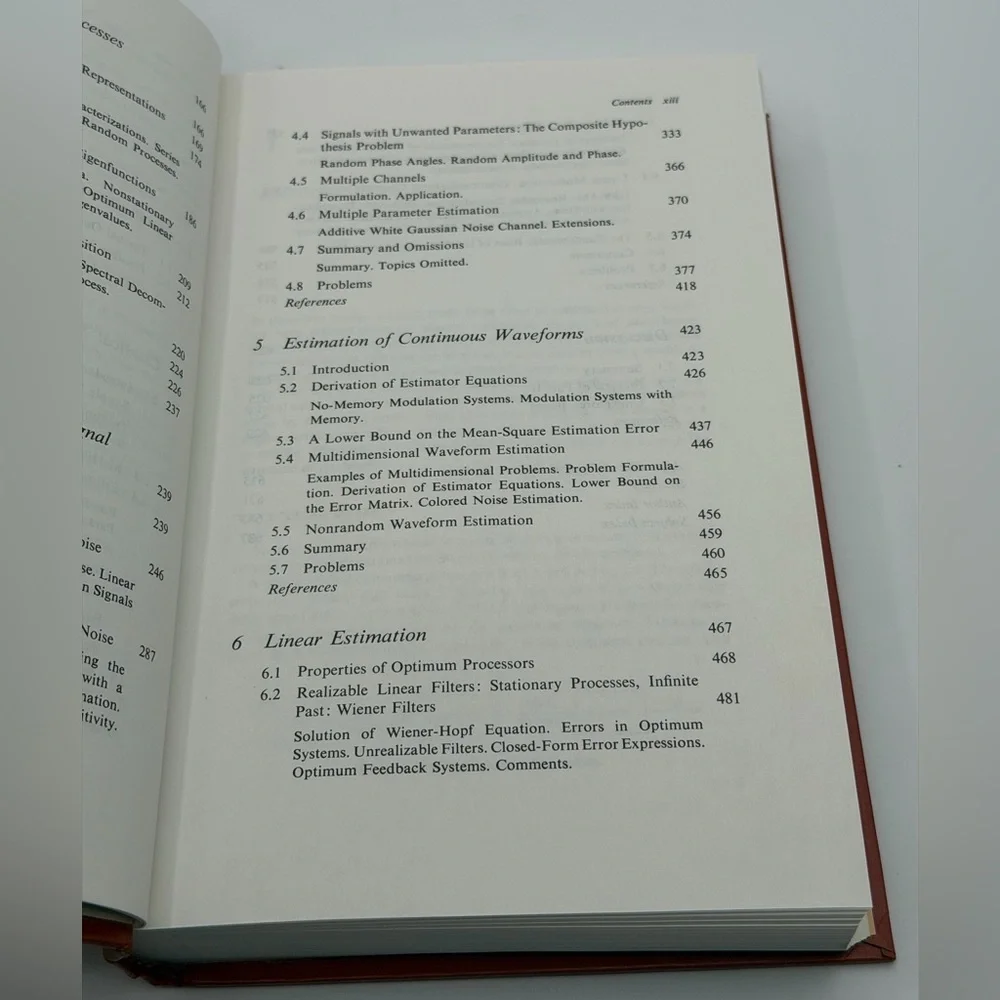Detection Estimation and Modulation Theory Part I by Harry L. Van Trees HC 1968